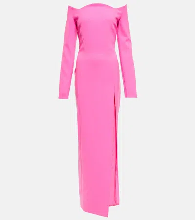 Monot Pink Off Shoulder Maxi Dress