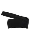 Monot One-shoulder Fitted Silhouette Top In Black