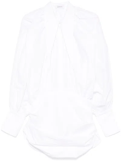 Monot Poplin Mini Dress In White