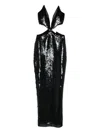 Monot Sequin Cutout Maxi Dress In Black