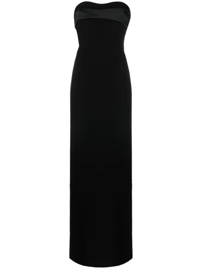 Monot Silk Crepe Long Dress
