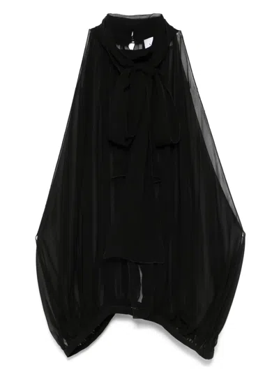 MONOT SLEEVELESS SHEER TOP