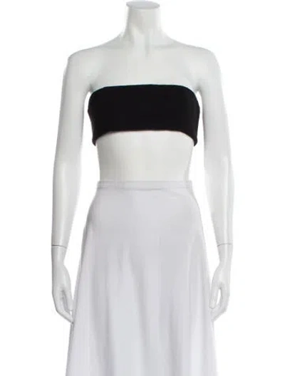Pre-owned Monot Strapless Crop Top W/ Tags In Black