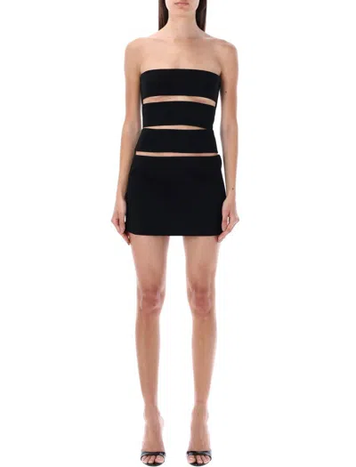 Monot Strapless Cut-out Banded Mini Dress In Black