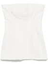 Monot Strapless Denim Mini Dress In White