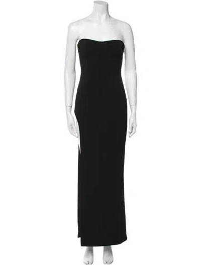 Pre-owned Monot Strapless Long Dress In Black