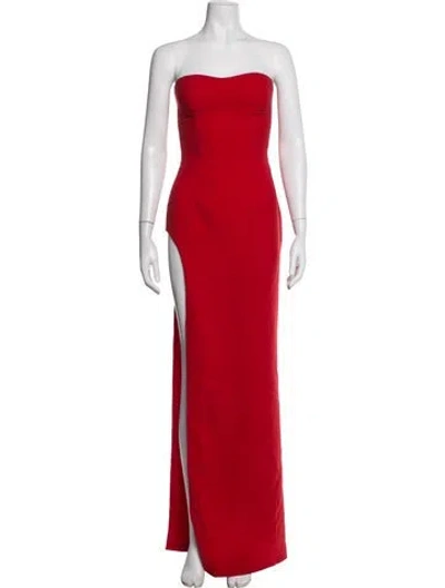 Pre-owned Monot Strapless Long Dress W/ Tags In Red