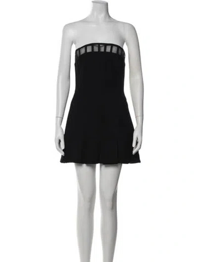 Pre-owned Monot Strapless Mini Dress In Black