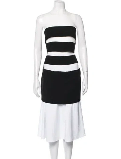 Pre-owned Monot Strapless Mini Dress In Black