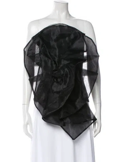 Pre-owned Monot Strapless Top In Black