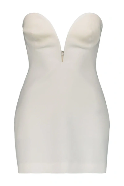 Monot Sweetheart-neck Minidress In White