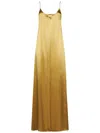 Monot Silk Maxi Dress In Yellow