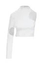 Monot White Mock Collar Top In White