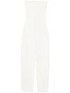 Monot Strapless Denim Jumpsuit In White