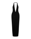 Monot Crepe De Soie Longue Robe In Black