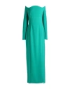 Monot Mônot Woman Maxi Dress Emerald Green Size 8 Polyester