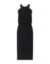 Monot Mônot Woman Midi Dress Black Size 6 Polyester In Black