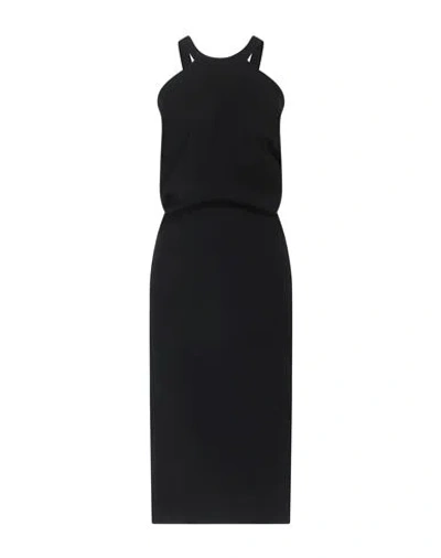 Monot Mônot Woman Midi Dress Black Size 6 Polyester
