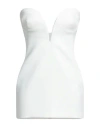 Monot Mônot Woman Mini Dress White Size 6 Polyester