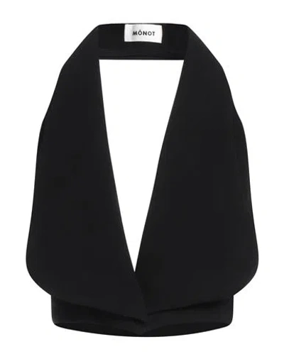 Monot Mônot Woman Top Black Size 6 Polyester