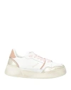 MONOWAY MONOWAY WOMAN SNEAKERS OFF WHITE SIZE 8 LEATHER