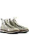 Monpiz Lace-up Boots In Green