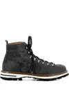Monpiz Lace-up Suede Boots In Black