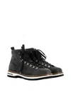 Monpiz Lace-up Suede Boots In Black