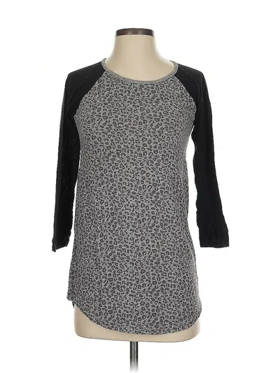 Pre-owned Monrow 3/4 Sleeve T-shirt In Gray