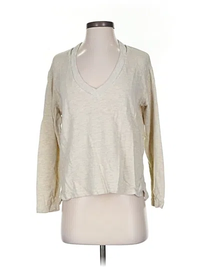 Pre-owned Monrow 3/4 Sleeve T-shirt In White