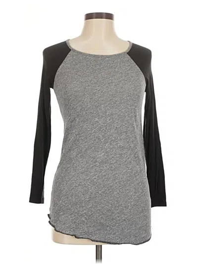 Pre-owned Monrow 3/4 Sleeve T-shirt In Gray