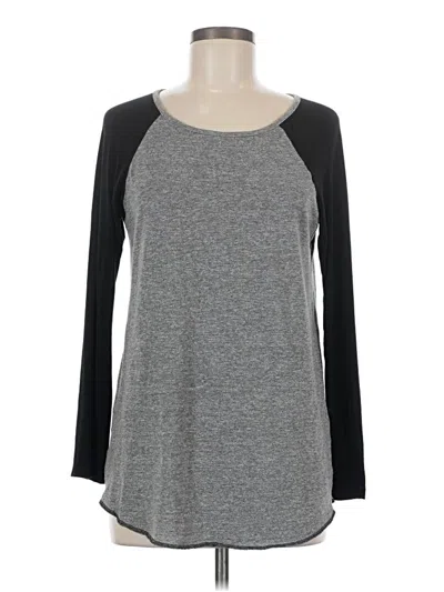 Pre-owned Monrow 3/4 Sleeve T-shirt In Gray