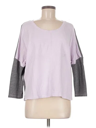 Pre-owned Monrow 3/4 Sleeve T-shirt In Purple