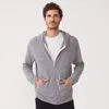 Monrow Archives Fleece Zip Up Hoody In Dark Heather