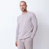 Monrow Archives Supersoft Fleece Crew Neck Sweatshirt In Acorn