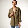 Monrow Archives Vintage Shirt Jacket In Military Green