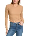 Monrow Baby Thermal Cropped Top In Brown