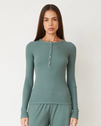 Monrow Baby Thermal Henley In Cactus