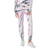MONROW BANBOO PANT IN HOT PINK TIE DYE