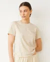 Monrow Basic Crew Neck Tee In Natural