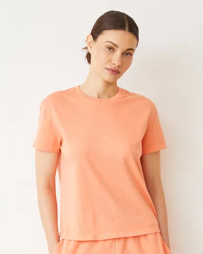 Monrow Basic Crew Neck Tee In Sorbet