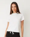 Monrow Basic Crew Neck Tee In White