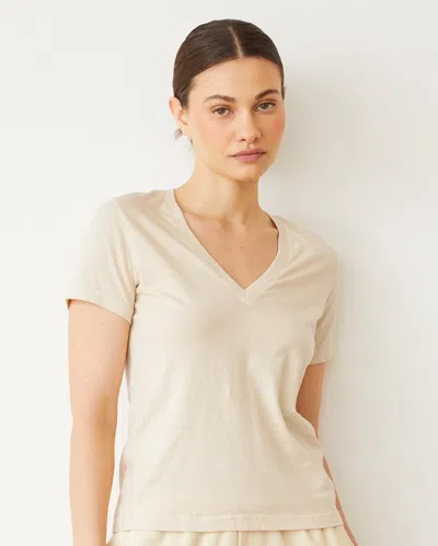Monrow Basic V Neck In Natural