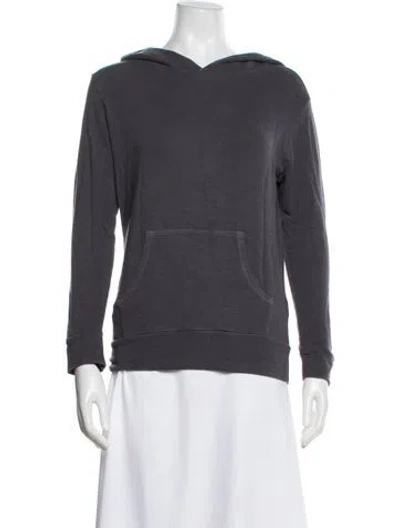 Pre-owned Monrow Bateau Neckline Sweater In Gray