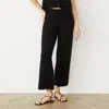 Monrow Boucle Knit Crop Pant In Black