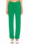 Monrow Boucle Knit Vintage Sweatpant In Parsley In Multi