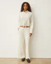 Monrow Brushed Rib Pant In Ash