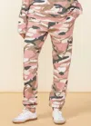 Monrow Camo Oversized Sweatpants In Fade Rose In Multi