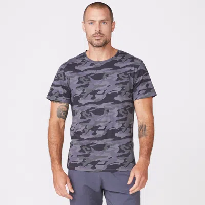 Monrow Camo Relaxed Crew In Vintage Black
