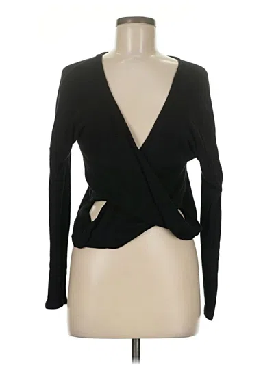 Pre-owned Monrow Cardigan Sweater In Black